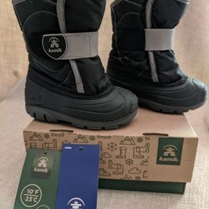 NEW KAMIK SNOWBUG3 3 Black Snow Boots Toddler 7
